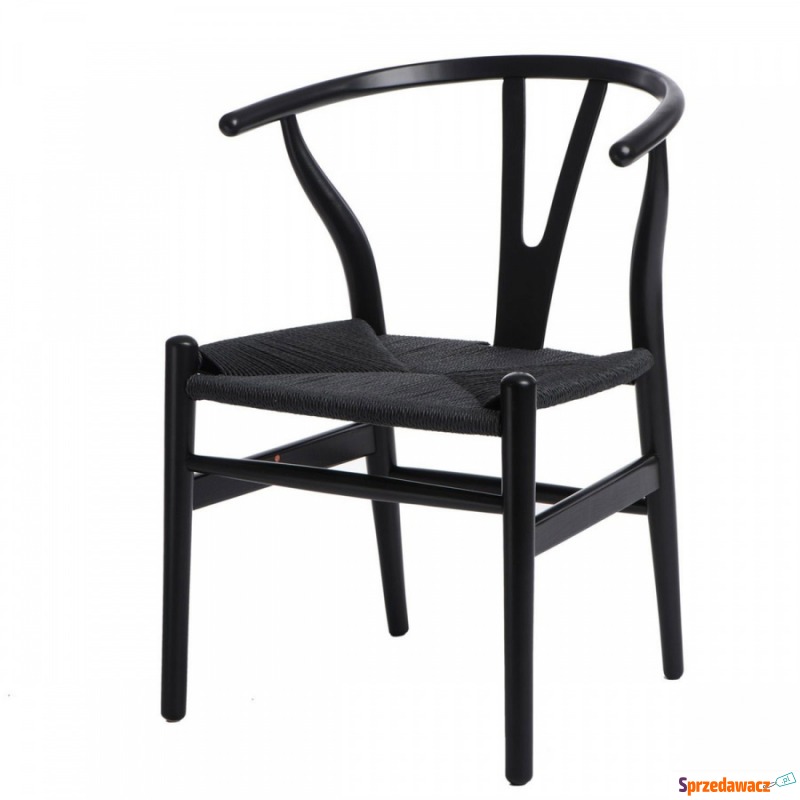 Krzesło Wicker czarne/czarne - Krzesła kuchenne - Kutno