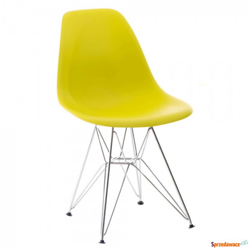 Krzesło P016 PP dark olive, chromowane nogi - Krzesła do salonu i jadalni - Wieluń
