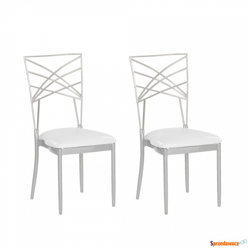 Zestaw 2 krzeseł do jadalni silver GIRARD - Krzesła do salonu i jadalni - Piła