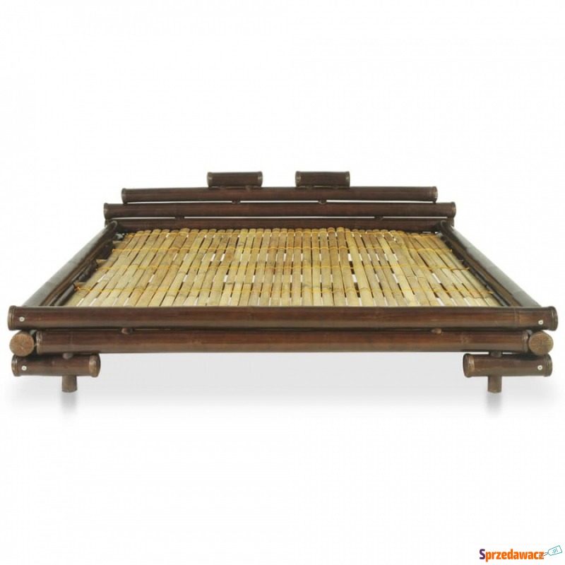 Łóżko bambusowe, 160 x 200 cm, ciemny brąz - Łóżka - Ostrowiec Świętokrzyski