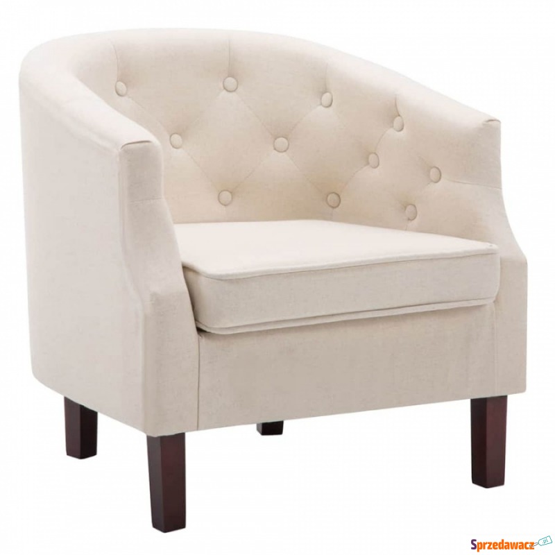 Fotel tapicerowany tkaniną 65 x 64 x 65 cm beżowy - Krzesła biurowe - Świecie