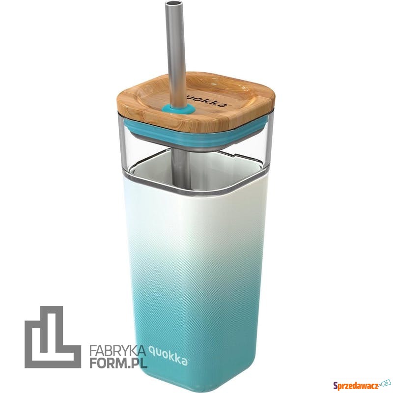 Kubek Quokka Liquid Cube Teal Gradient 540 ml... - Termosy, kubki termiczne - Brzeg