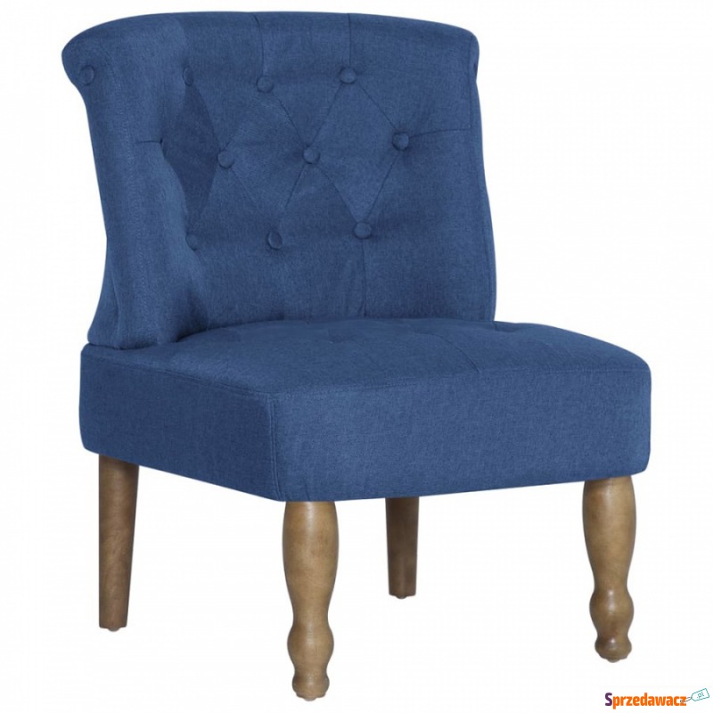 Krzesło w stylu francuskim niebieskie materiałowe - Krzesła biurowe - Nowa Ruda