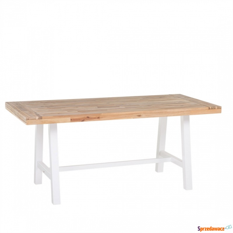Stół drewniany biały/brązowy Badalamenti BLmeble - Stoły kuchenne - Jawor