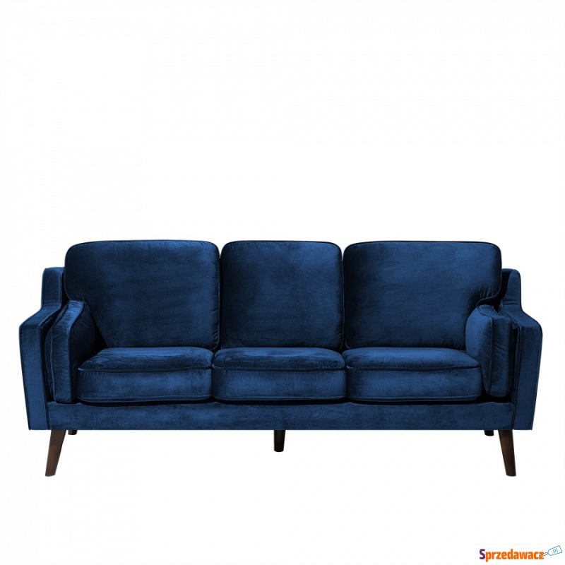 Sofa tapicerowana trzyosobowa ciemnoniebieska... - Sofy, fotele, komplety... - Żukowo