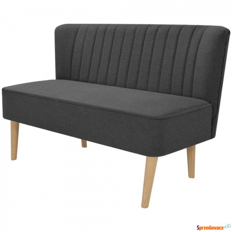 Sofa 117x55,5x77 cm, ciemnoszary materiał - Sofy, fotele, komplety... - Stalowa Wola