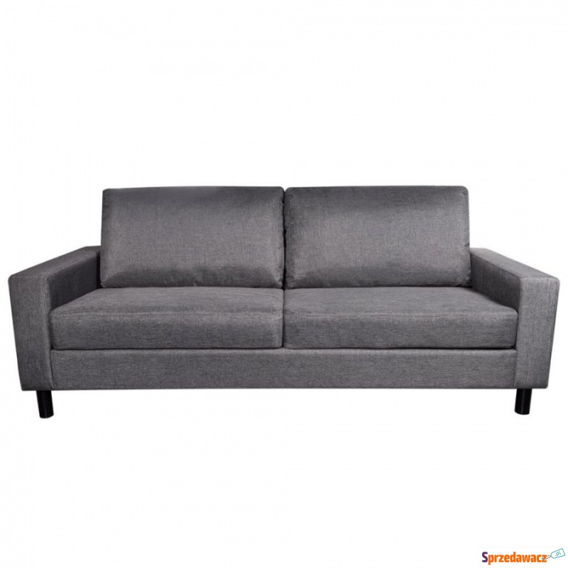 Sofa 3 osobowa ciemnoszara tkanina - Sofy, fotele, komplety... - Orzesze