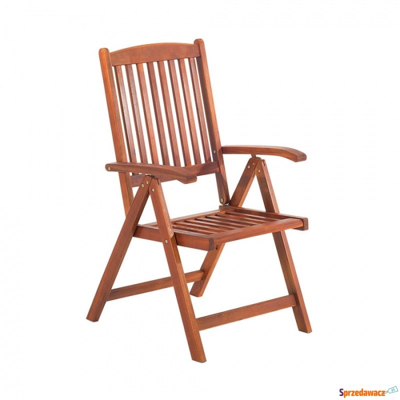 Drewniane krzesło ogrodowe - regulowane oparcie... - Krzesła ogrodowe - Ciechanów