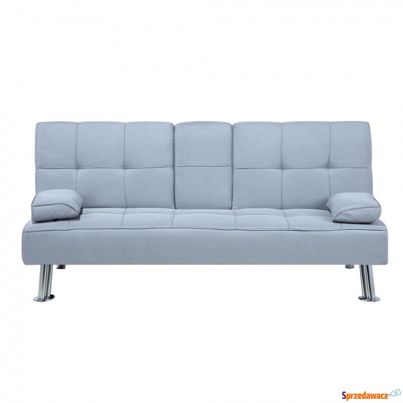 Rozkładana tapicerowana sofa Angelos jasnoszara - Sofy, fotele, komplety... - Reguły