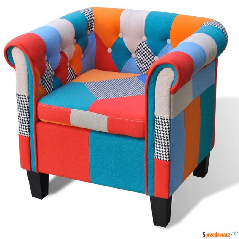 Fotel do salonu typu patchwork - Sofy, fotele, komplety... - Rąty
