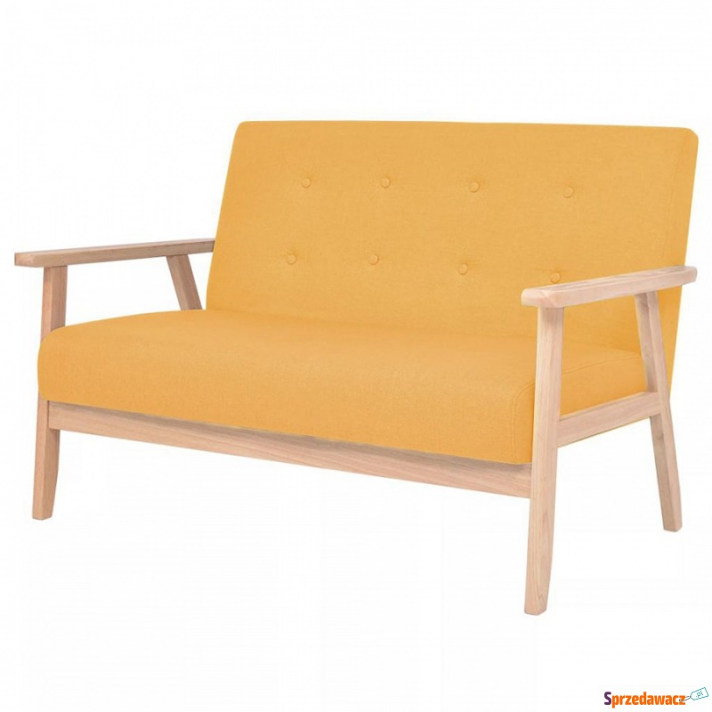 2 osobowa sofa tapicerowana, żółta - Sofy, fotele, komplety... - Kalisz