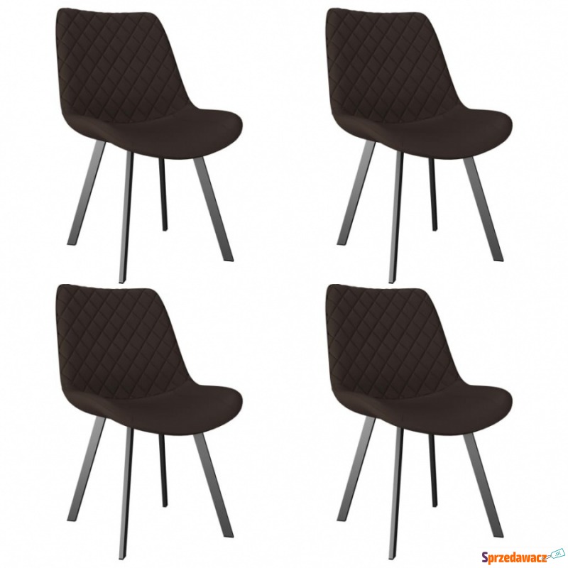 Krzesła do kuchni 4 szt. brązowe sztuczna skóra - Krzesła kuchenne - Swarzędz