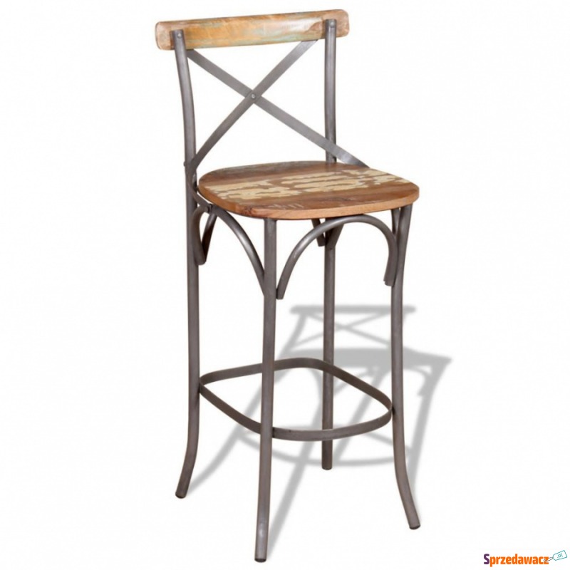 Krzesła barowe lite drewno odzyskane - Taborety, stołki, hokery - Czeladź