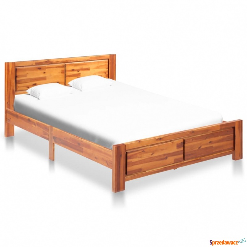 Rama łóżka, lite drewno akacjowe, 140 x 200 cm - Łóżka - Legnica