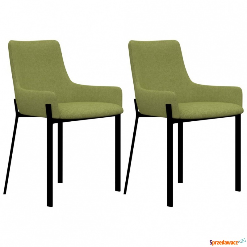 Krzesła do jadalni 2 szt. zielone tapicerowane... - Krzesła do salonu i jadalni - Knurów