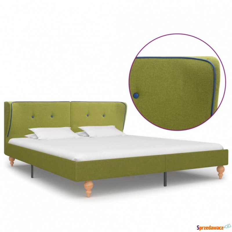 Rama łóżka, zielona, tapicerowana tkaniną, 160... - Łóżka - Borsk