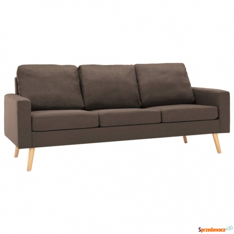 3-osobowa sofa, brązowa, tapicerowana tkaniną - Sofy, fotele, komplety... - Bydgoszcz