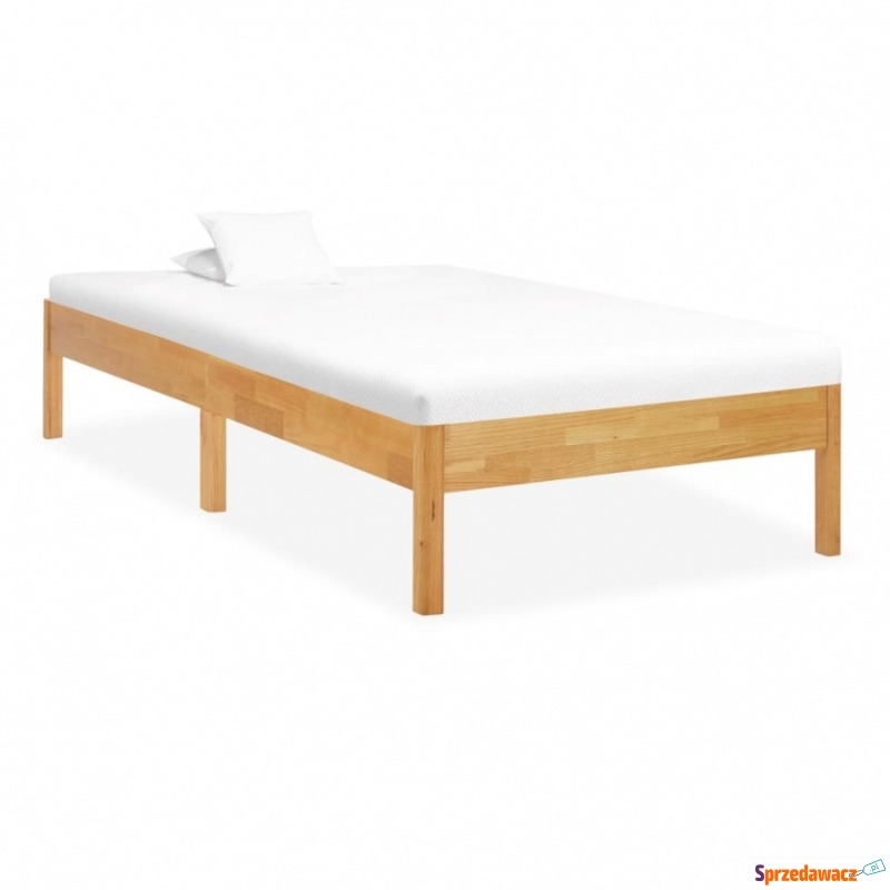 Rama łóżka, lite drewno dębowe, 100 x 200 cm - Łóżka - Łomża