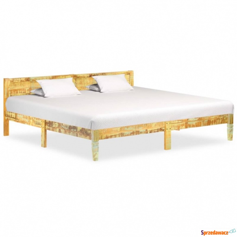 Rama łóżka z litego drewna z odzysku, 200 x 200... - Stelaże do łóżek - Gowidlino