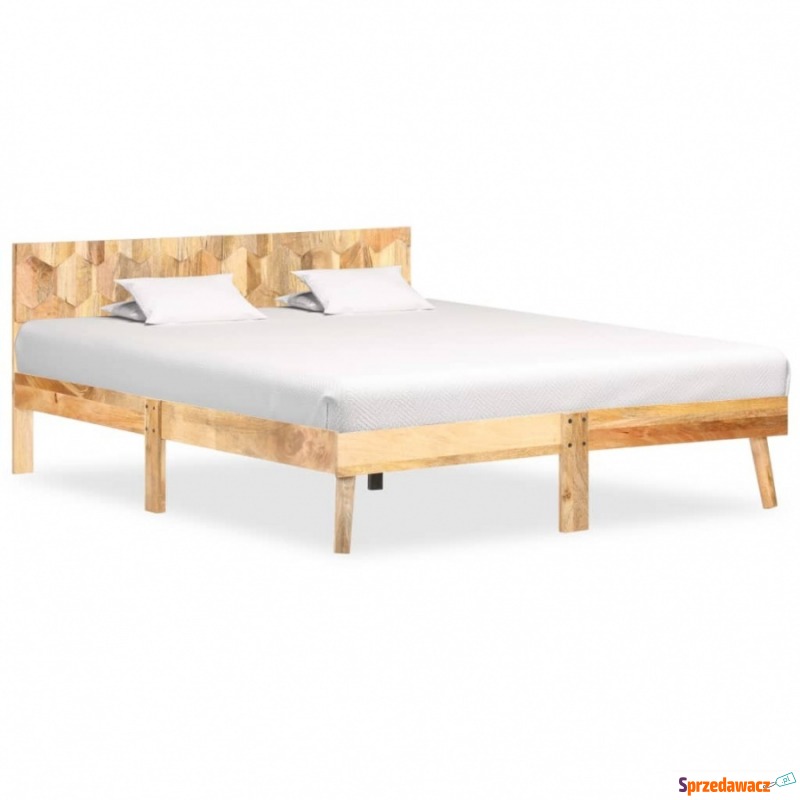 Rama łóżka, lite drewno mango, 140 x 200 cm - Łóżka - Chruszczobród