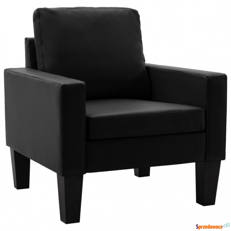 Fotel, czarny, sztuczna skóra - Krzesła biurowe - Świnoujście