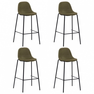 Krzesła barowe 4 szt. brązowe tapicerowane tkaniną