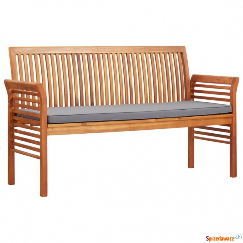 3-osobowa ławka ogrodowa z poduszką, 150 cm,... - Krzesła ogrodowe - Żelice