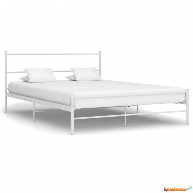 Rama łóżka, biała, metalowa, 140 x 200 cm - Stelaże do łóżek - Stalowa Wola