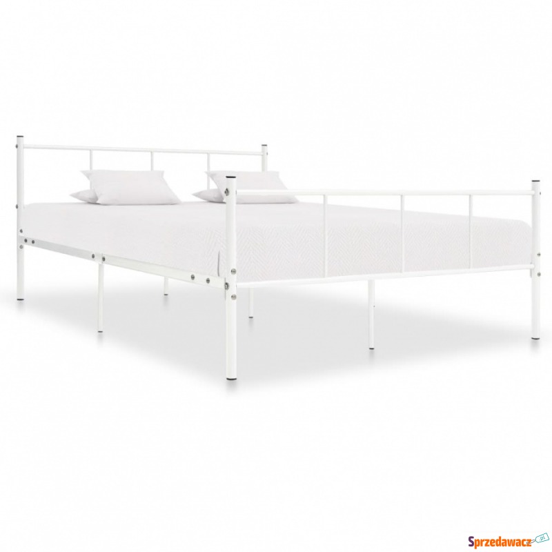 Rama łóżka, biała, metalowa, 160x200 cm - Łóżka - Skierniewice