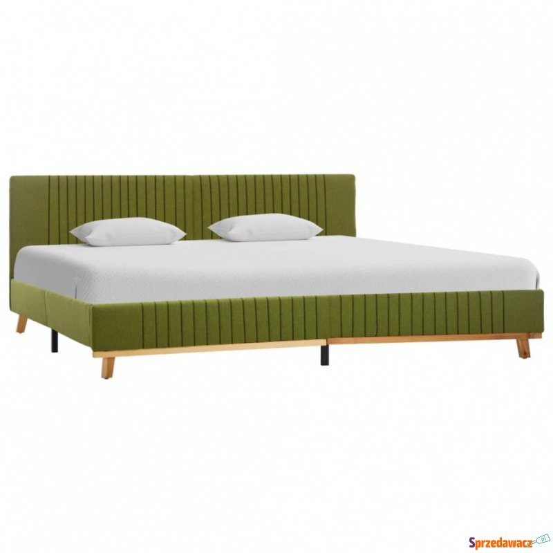 Rama łóżka, zielona, tapicerowana tkaniną, 160... - Łóżka - Kwidzyn