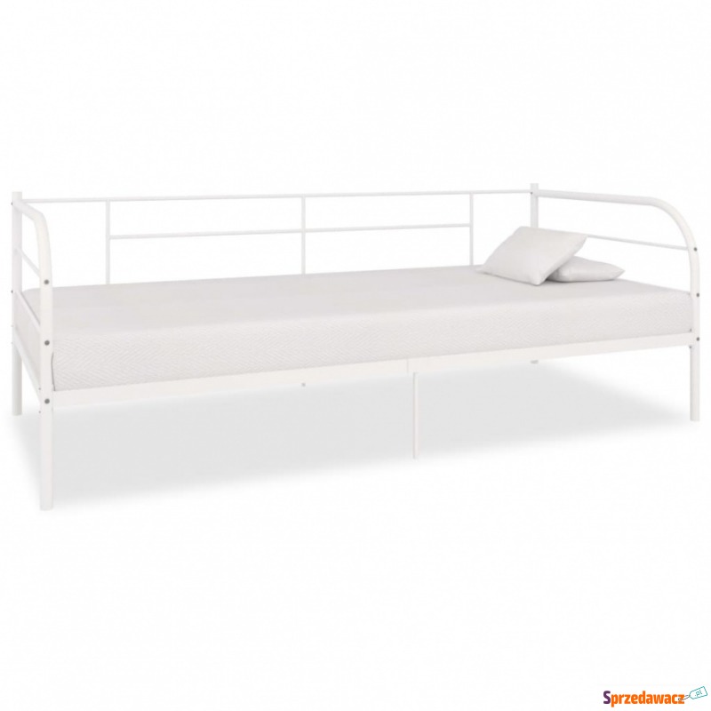 Rama leżanki, biała, metalowa, 90 x 200 cm - Stelaże do łóżek - Swarzędz