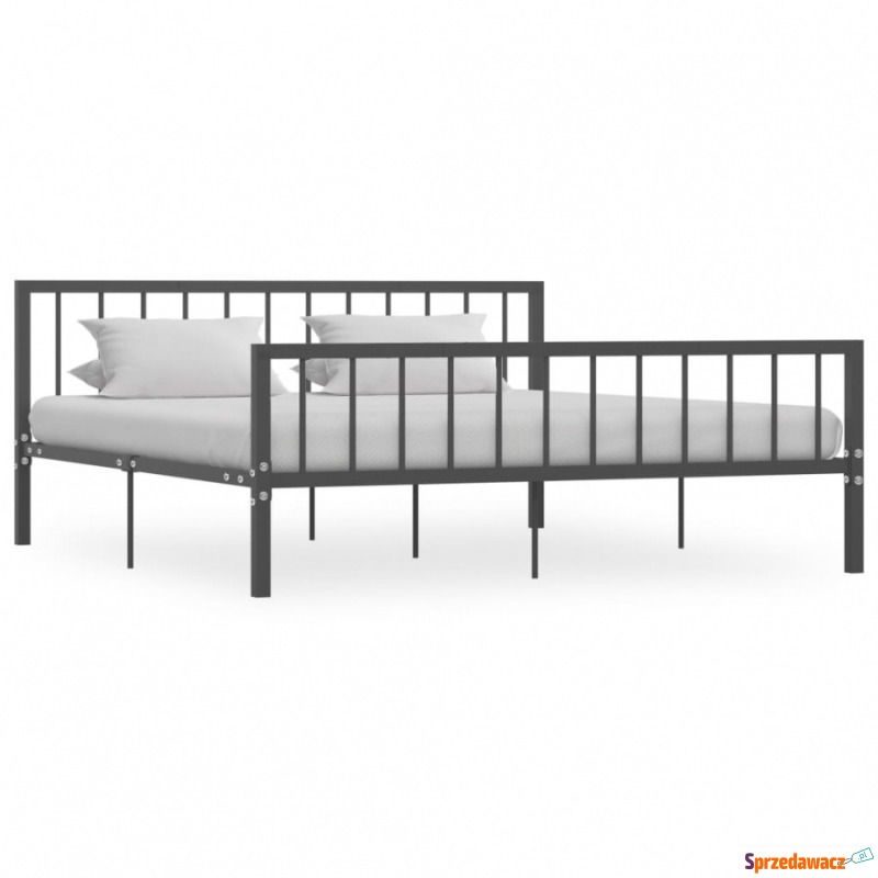 Rama łóżka, szara, metalowa, 180x200 cm - Łóżka - Sanok
