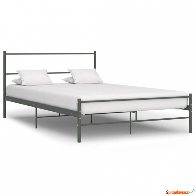 Rama łóżka, szara, metalowa, 160 x 200 cm - Stelaże do łóżek - Jastrzębie-Zdrój