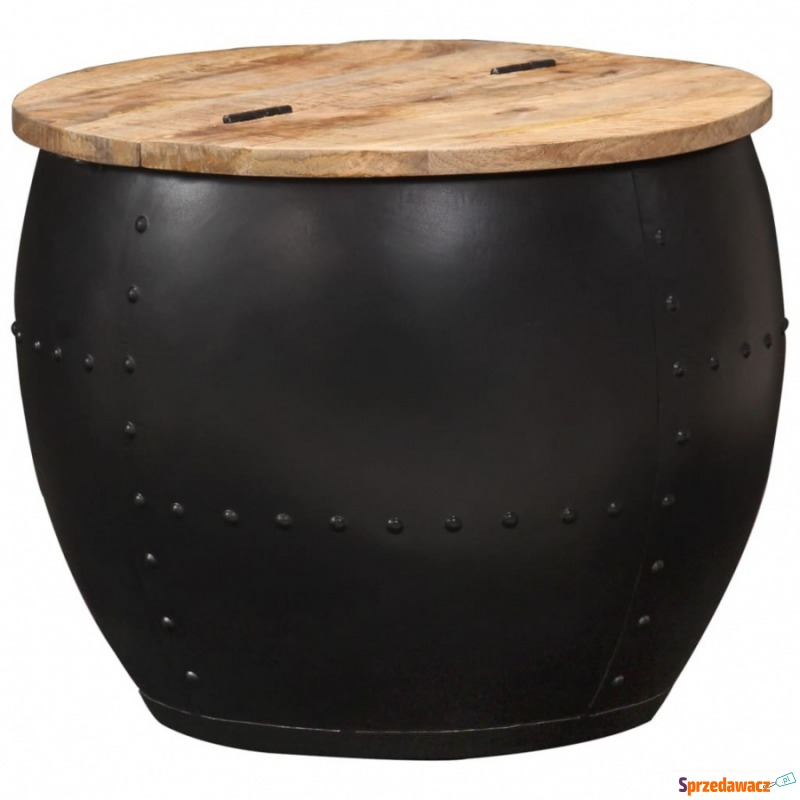 Stolik kawowy, okrągły, 53x43 cm, lite drewno... - Stoły, stoliki, ławy - Brzeg