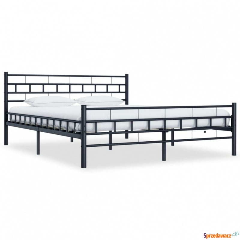 Rama łóżka, czarna, stalowa, 180 x 200 cm - Łóżka - Olsztyn