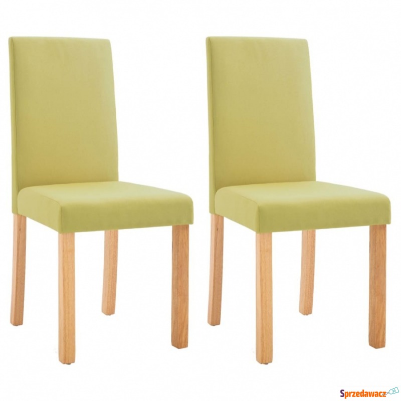 Krzesła stołowe, 2 szt., zielone, tapicerowane... - Krzesła kuchenne - Ostrów Wielkopolski