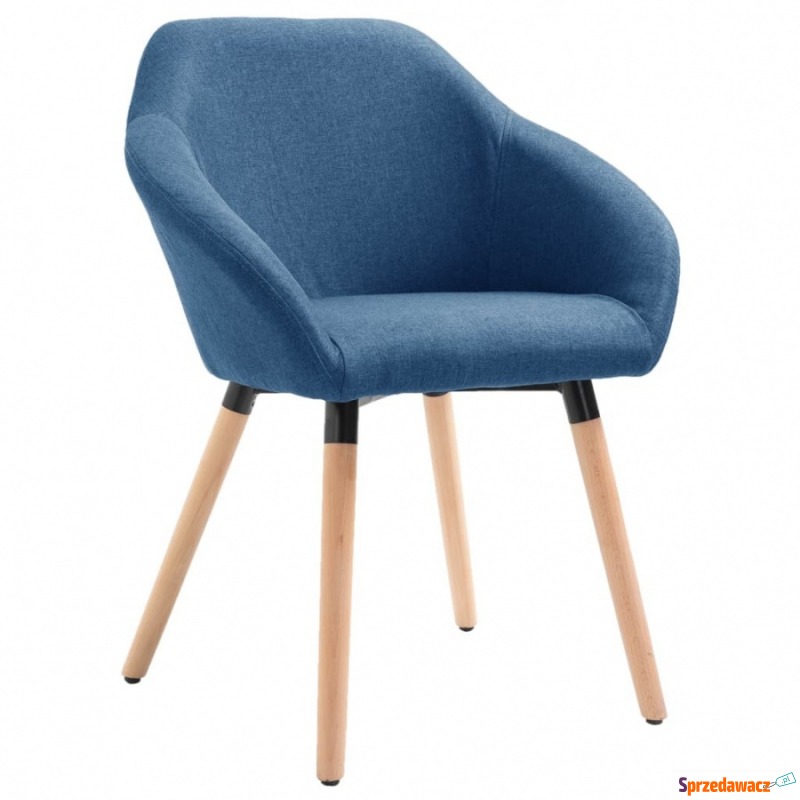 Krzesło do jadalni, niebieskie, tapicerowane... - Krzesła do salonu i jadalni - Brodnica
