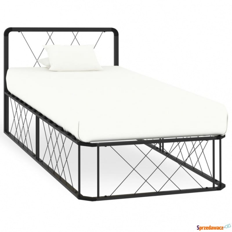 Rama łóżka, szara, metalowa, 90 x 200 cm - Łóżka - Świętochłowice