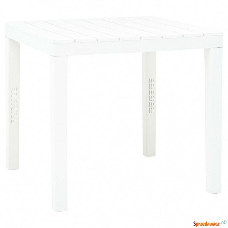 Stół ogrodowy, biały, 78 x 78 x 72 cm, plastikowy - Stoły, ławy, stoliki - Kędzierzyn-Koźle