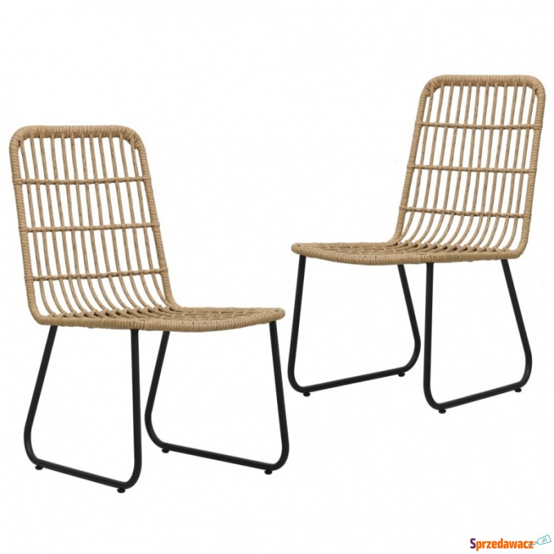 Krzesła ogrodowe, 2 szt., polirattan, kolor dębowy - Krzesła ogrodowe - Sochaczew