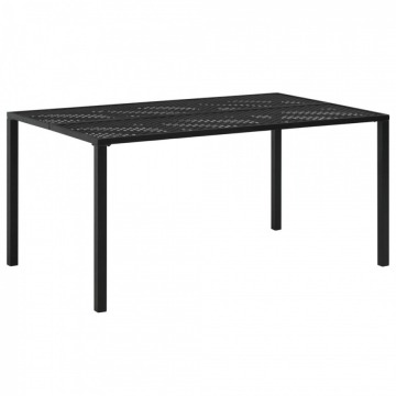 Ogrodowy stół jadalniany, stalowa siatka, 150x90x72 cm, czarny