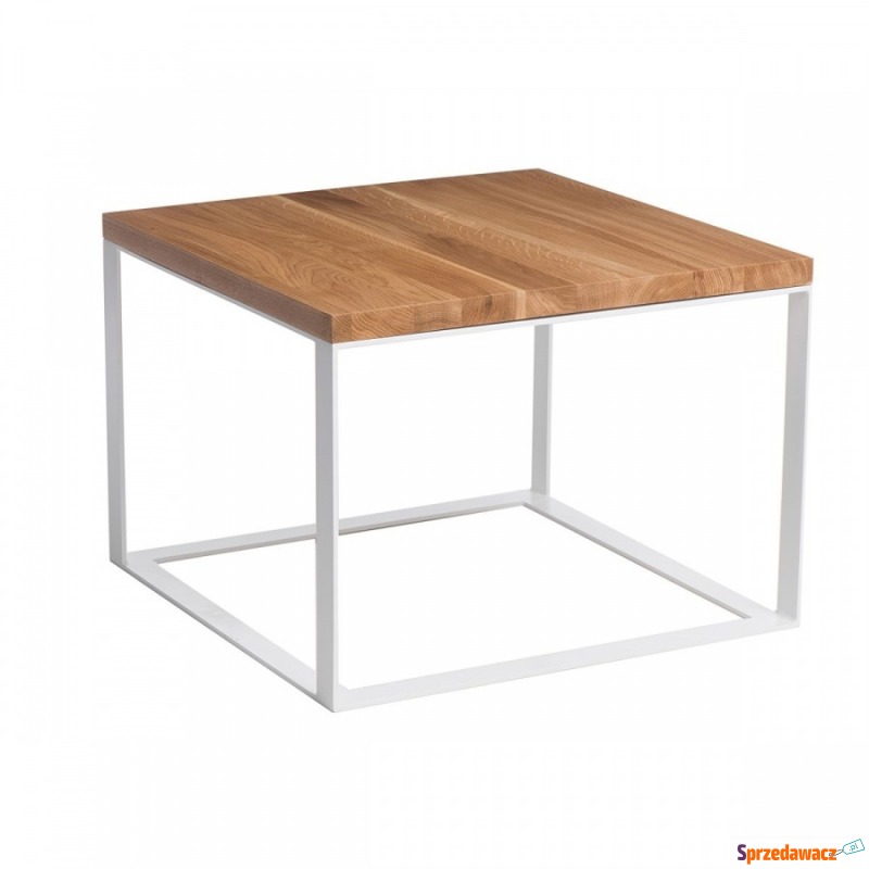 Stolik Square 45x45cm biały 40mm/dąb naturalny - Stoły, stoliki, ławy - Pruszków