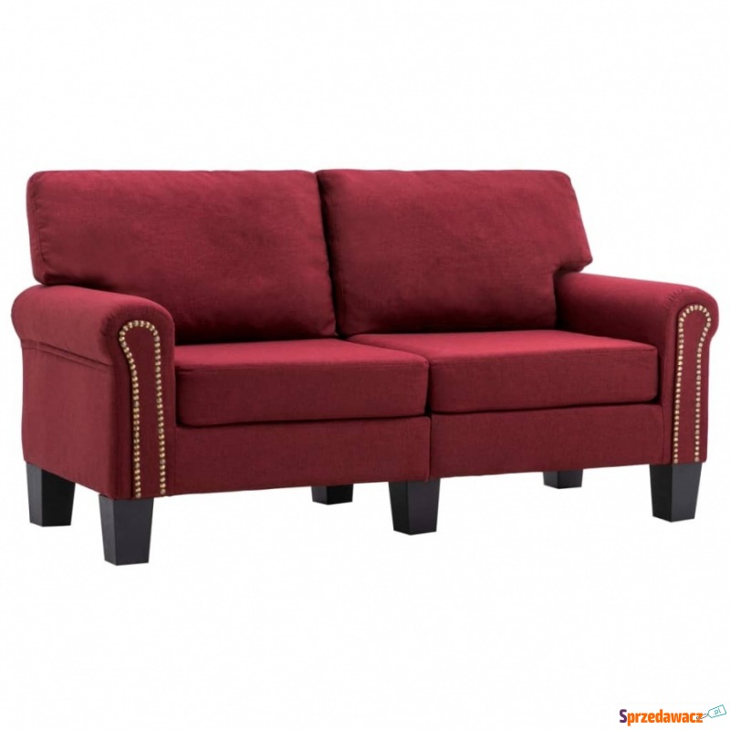 2-osobowa sofa, kolor czerwonego wina, tapice... - Sofy, fotele, komplety... - Jaworzno