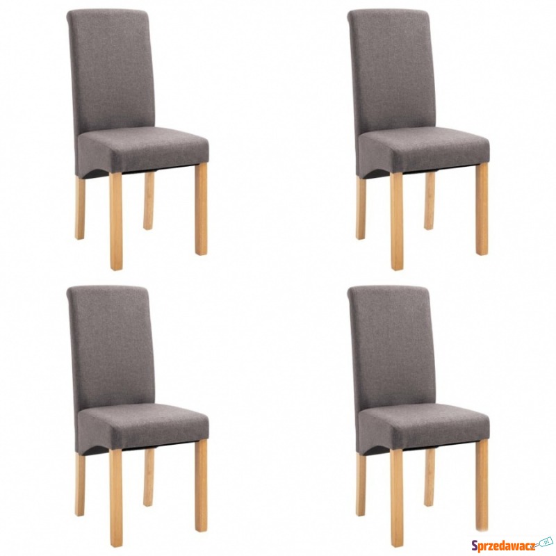 Krzesła stołowe, 4 szt., kolor taupe, tapicer... - Krzesła kuchenne - Żnin