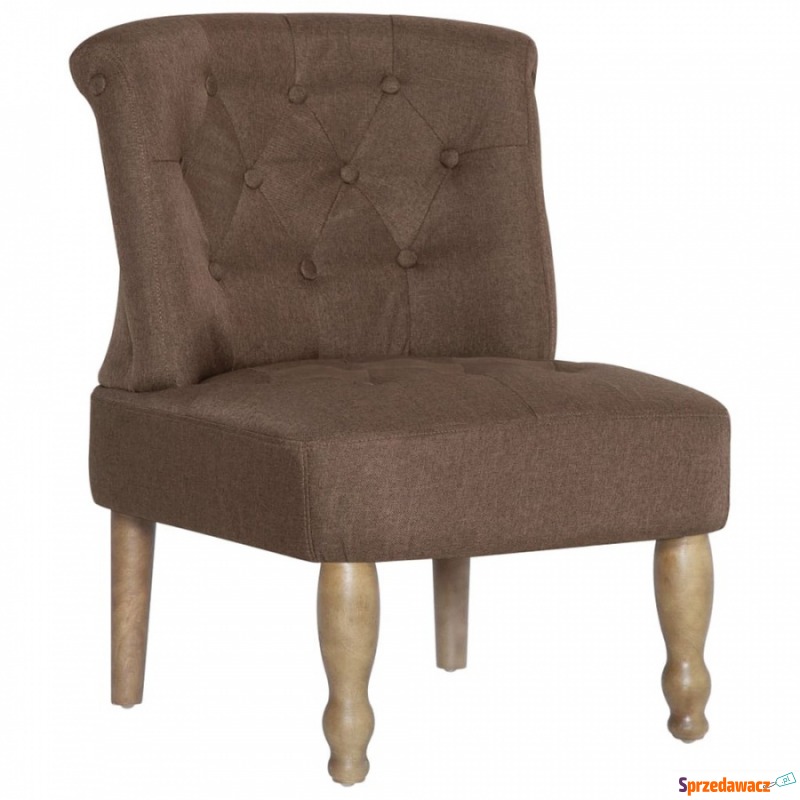 Krzesło w stylu francuskim brązowe materiałowe - Krzesła biurowe - Ostrów Wielkopolski