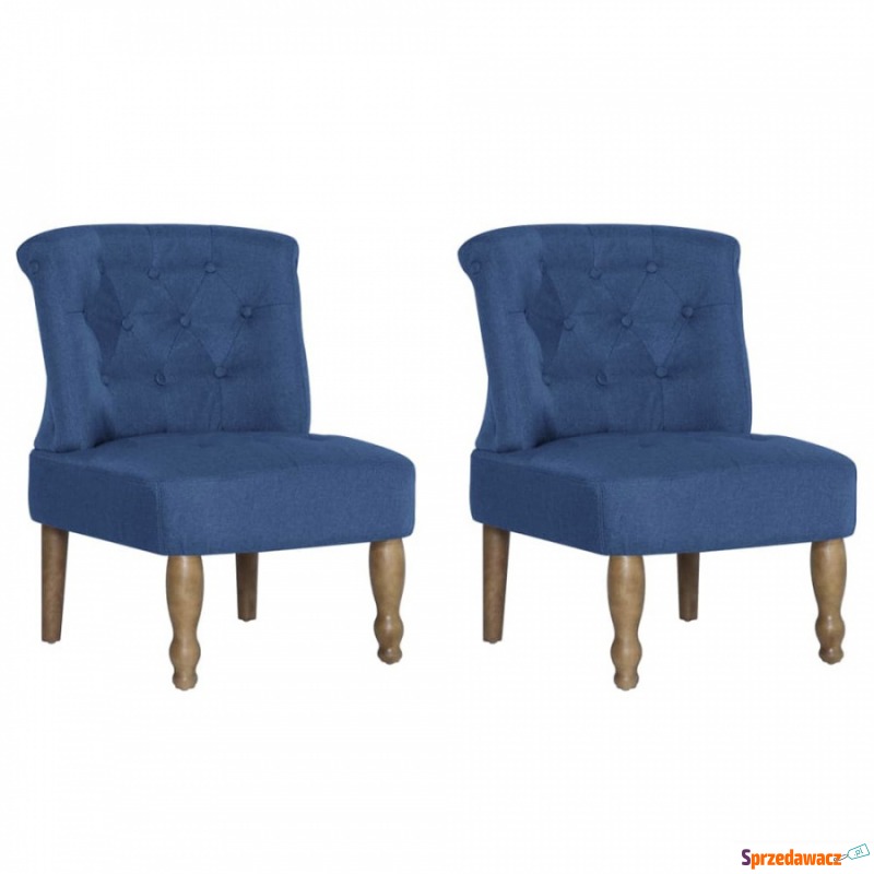 Krzesła w stylu francuskim 2 szt. niebieskie... - Krzesła biurowe - Brzeg