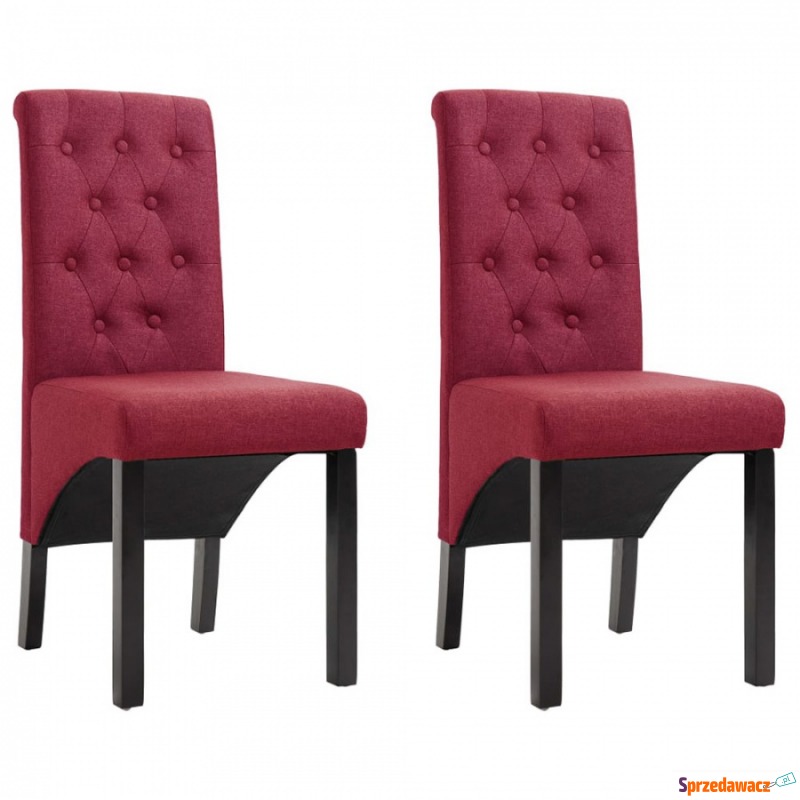 Krzesła do jadalni 2 szt. czerwone wino tapic... - Krzesła do salonu i jadalni - Rypin
