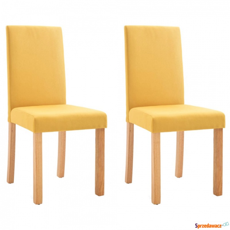 Krzesła do jadalni 2 szt. żółte tapicerowane... - Krzesła do salonu i jadalni - Boguszów-Gorce