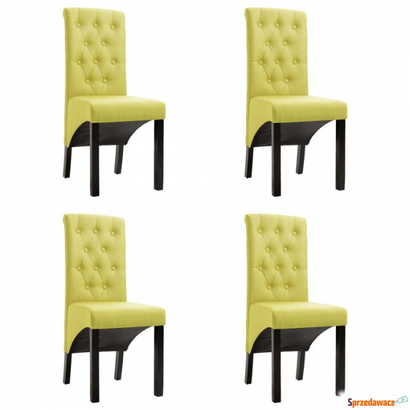 Krzesła do jadalni 4 szt. zielone tapicerowane... - Krzesła do salonu i jadalni - Nowy Sącz