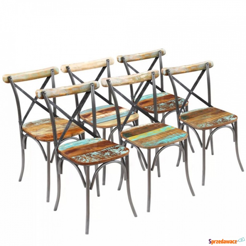 Krzesła do kuchni 6 szt. drewno z odzysku - Krzesła kuchenne - Nowy Dwór Mazowiecki